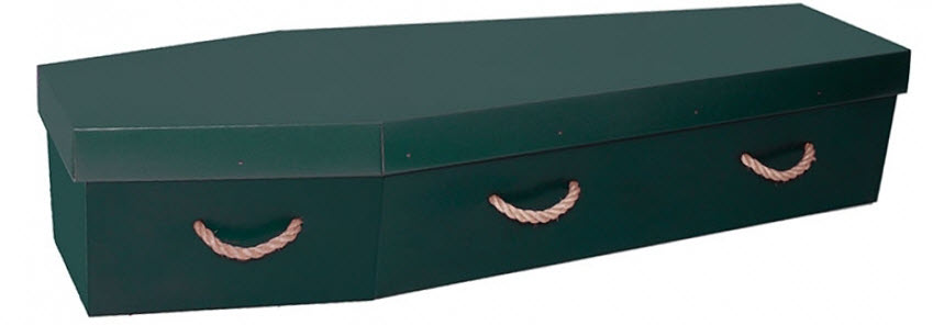 funerals-totnes-devon-coffins-cardboard-plain-green