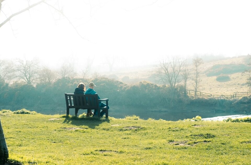 Friends on a bench